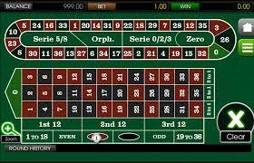 European roulette table